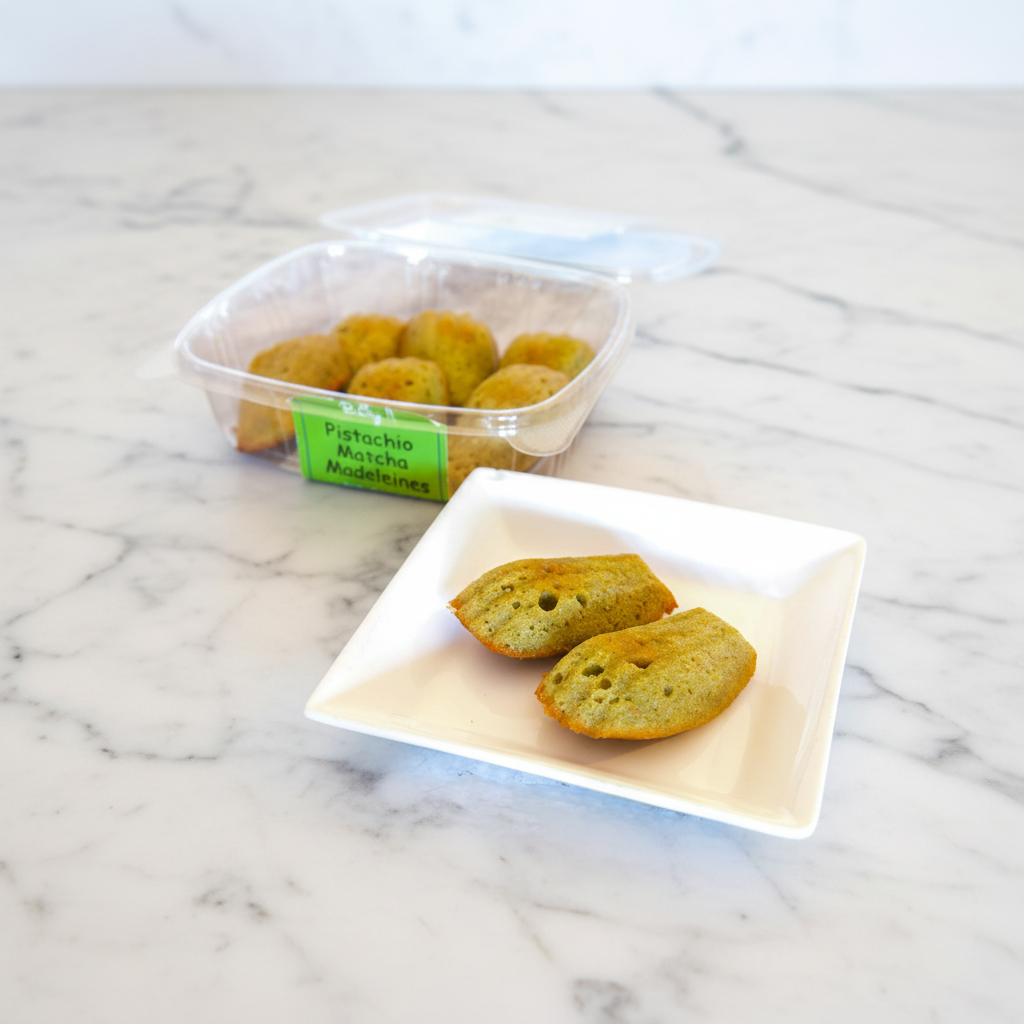 Gluten-Free Pistachio Matcha Madeleine 8pc | Keto | Simurgh Bakery