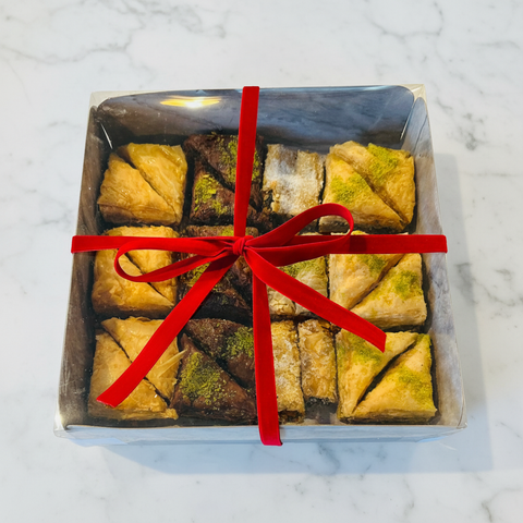 Assorted Holiday Baklava Gift Box on marble