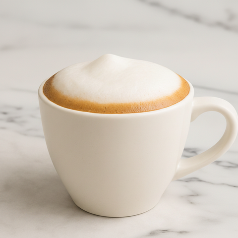 Cappuccino with marble background