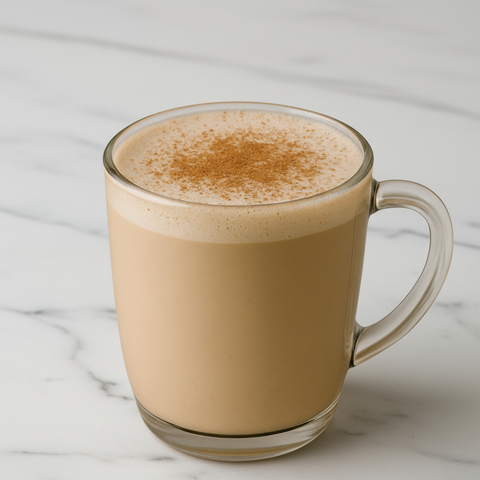 Chai Tea Latte with lighter marble veining