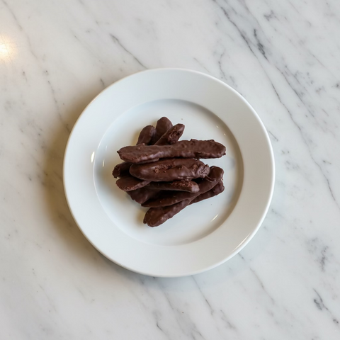 Housemade Simit Chips with Callebaut Dark Chocolate
