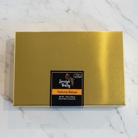 Classic Pistachio Baklava Gift Box - Marble Background