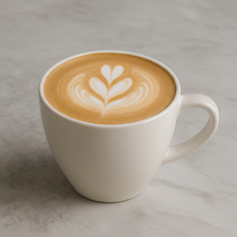 Latte with lighter marble veining