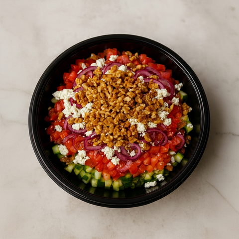 Salad Bowl – White Marble Background